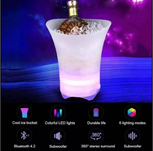 IceBox™ Cubeta de Hielo Led con Parlante